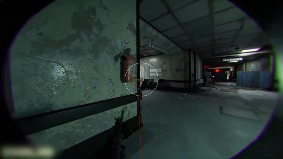 Bodycam aimbot and ESP with FOV circle, red target box and snap line through cover